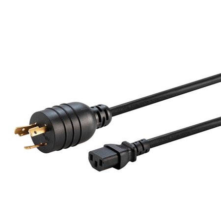 Monoprice Heavy Duty Power Cord - Locking NEMA L6-20P to IEC 60320 C13_ 14AWG_ 1 40095